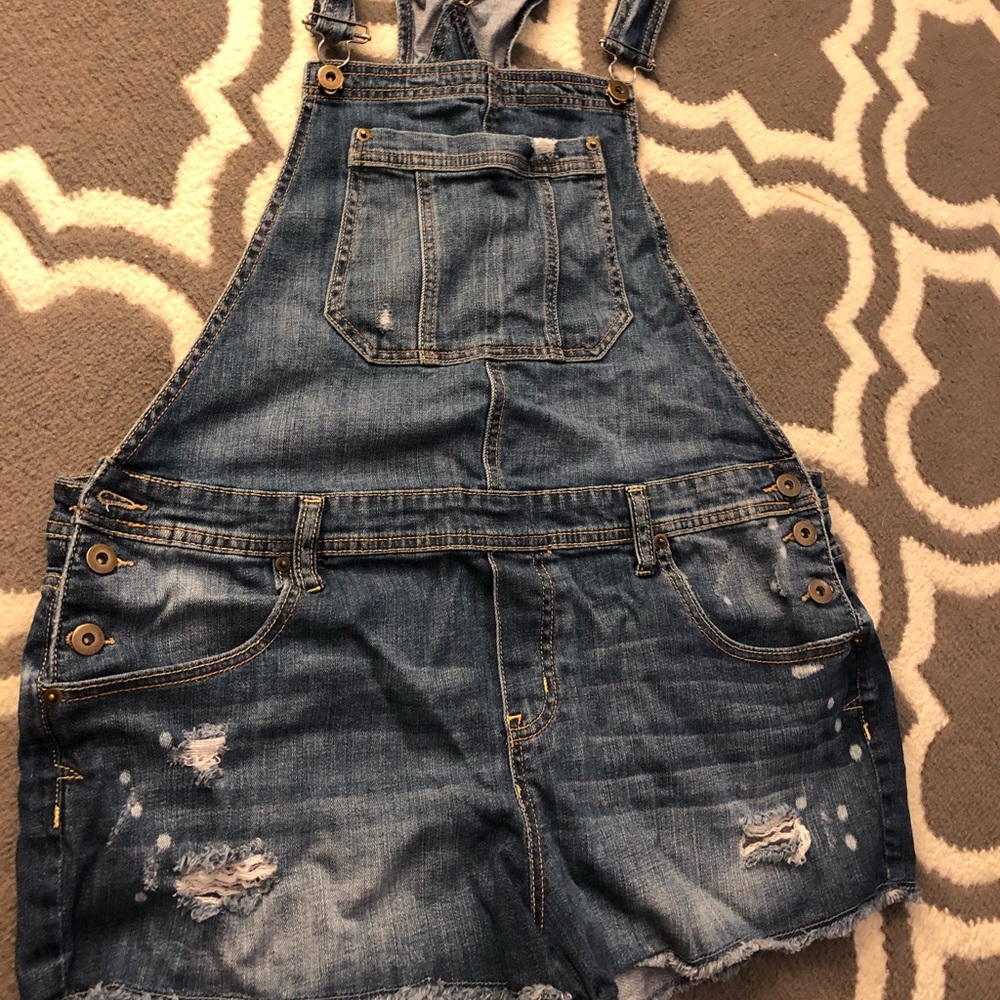 Jean overall shorts